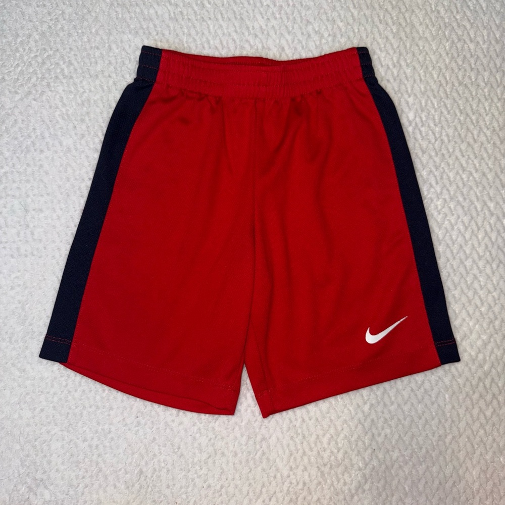 Nike Dri-Fit Boys Athletic Shorts Navy & Red
